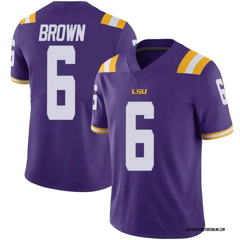 Limited Men's Barion Brown LSU Tigers Purple Vapor Untouchable Football College Jersey