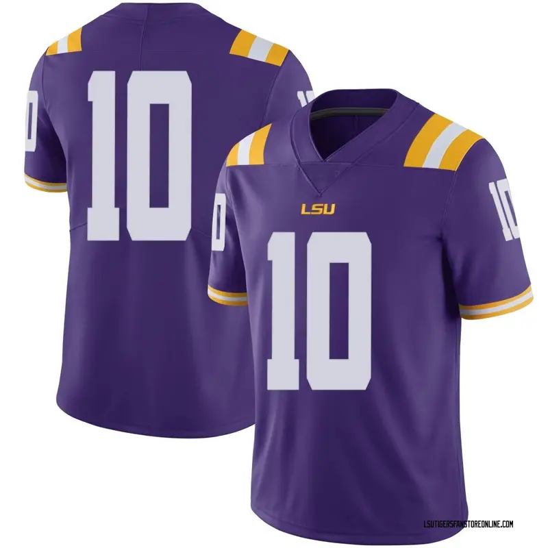 Limited Men's Bauer Sharp LSU Tigers Purple Football College Jersey