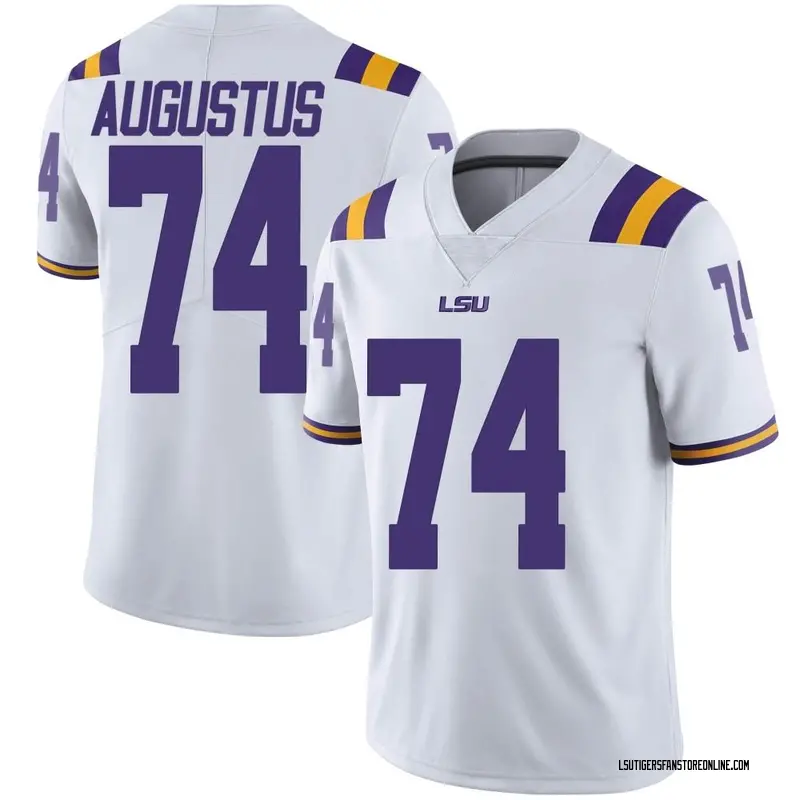 Limited Men's Braden Augustus LSU Tigers White Football College Jersey