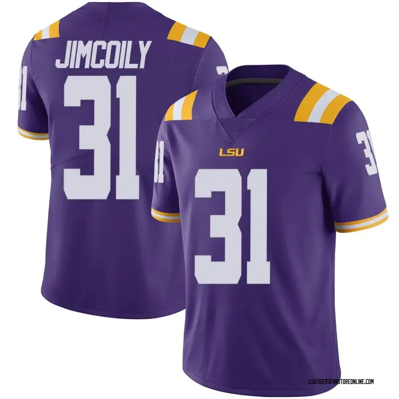 Limited Men's CJ Jimcoily LSU Tigers Purple Vapor Untouchable Football College Jersey