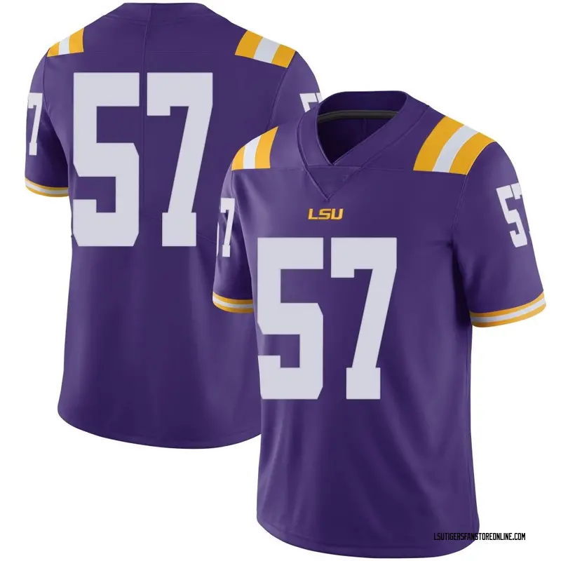 Limited Men's Carius Curne LSU Tigers Purple Football College Jersey