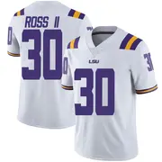 Limited Men's Charles Ross II LSU Tigers White Football College Jersey