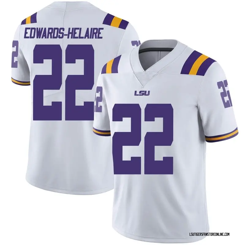 Limited Men's Clyde Edwards-Helaire LSU Tigers White Football College Jersey