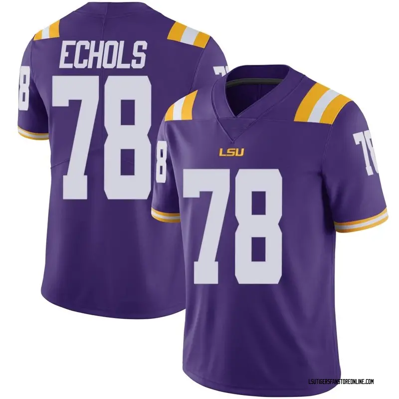 Limited Men's Coen Echols LSU Tigers Purple Vapor Untouchable Football College Jersey