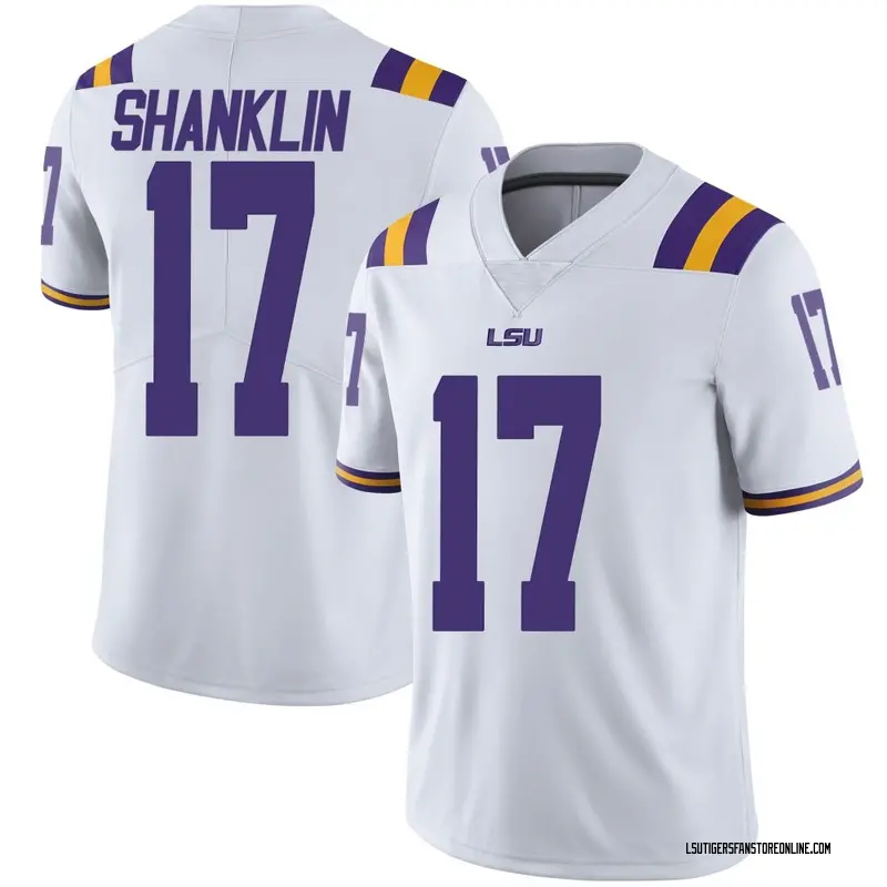 Limited Men's Damien Shanklin LSU Tigers White Football College Jersey