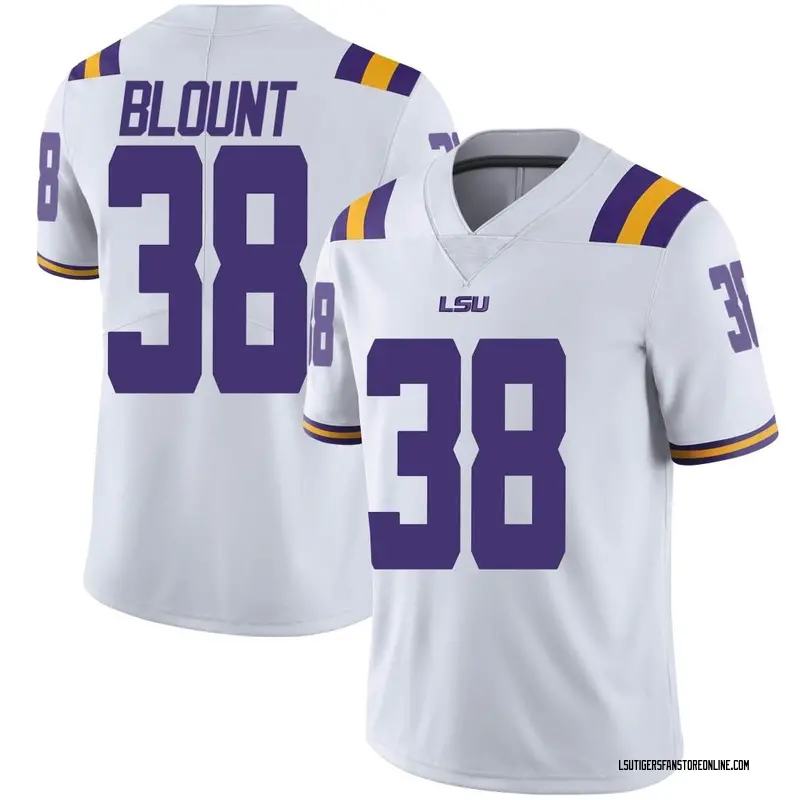 Limited Men's Darian Blount LSU Tigers White Football College Jersey