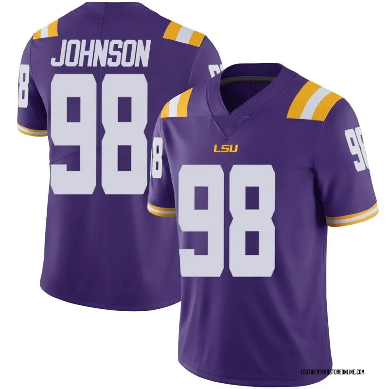 Limited Men's De'Myrion Johnson LSU Tigers Purple Vapor Untouchable Football College Jersey