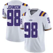 Limited Men's De'Myrion Johnson LSU Tigers White Football College Jersey