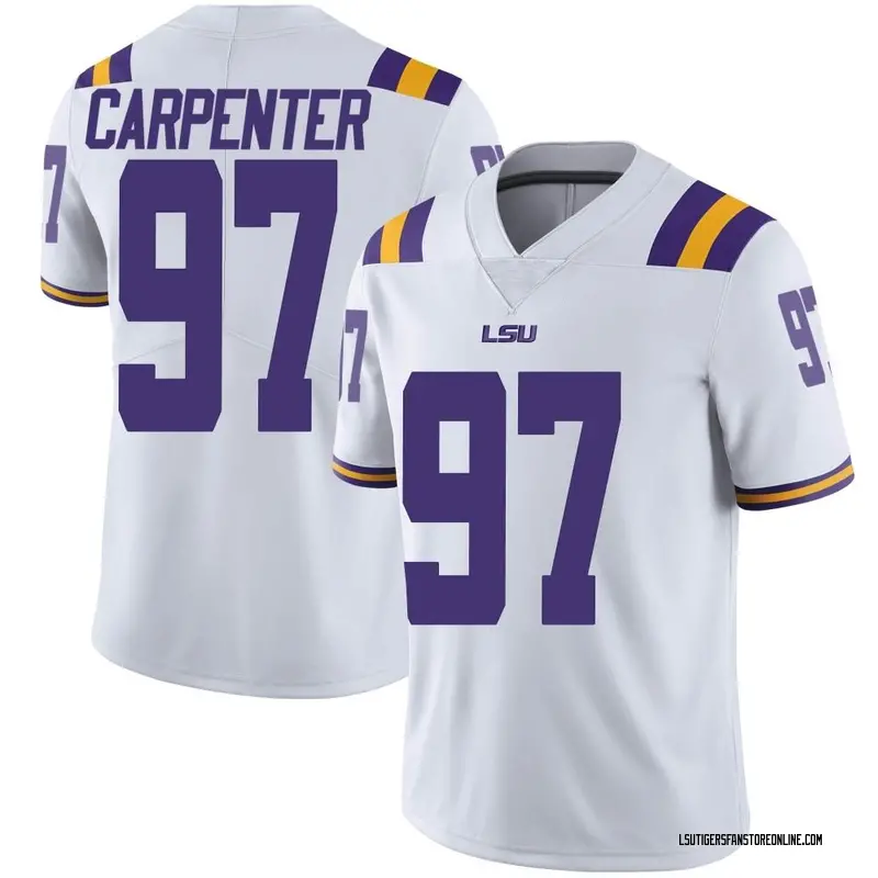 Limited Men's Dylan Carpenter LSU Tigers White Football College Jersey