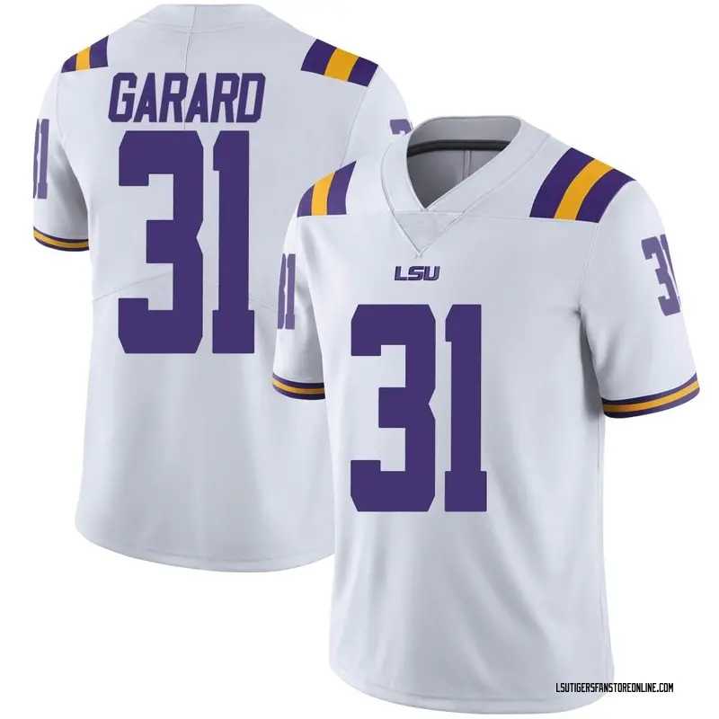Limited Men's Everett Garard LSU Tigers White Football College Jersey