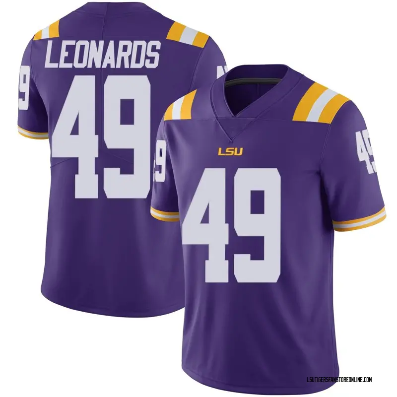 Limited Men's Gabe Leonards LSU Tigers Purple Vapor Untouchable Football College Jersey