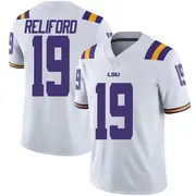 Limited Men's Gabriel Reliford LSU Tigers White Football College Jersey