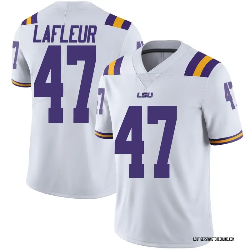 Limited Men's JD LaFleur LSU Tigers White Football College Jersey