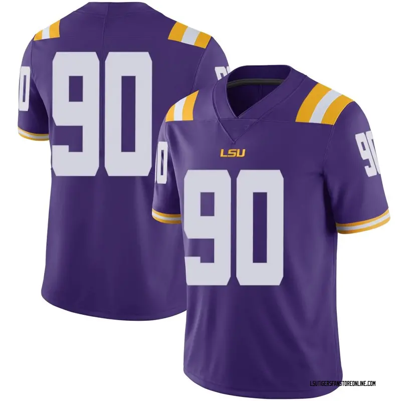 Limited Men's Jacobian Guillory II LSU Tigers Purple Football College Jersey