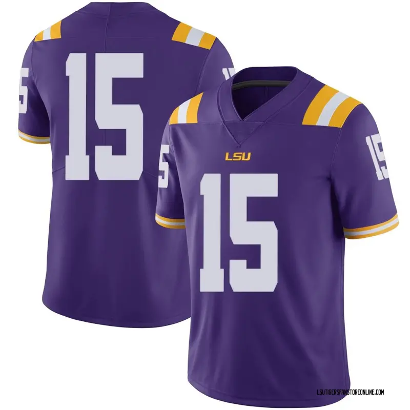 Limited Men's Jaiden Braker LSU Tigers Purple Football College Jersey