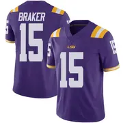 Limited Men's Jaiden Braker LSU Tigers Purple Vapor Untouchable Football College Jersey