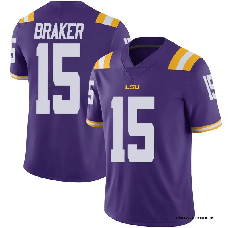 Limited Men's Jaiden Braker LSU Tigers Purple Vapor Untouchable Football College Jersey