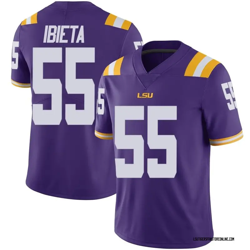 Limited Men's Jake Ibieta LSU Tigers Purple Vapor Untouchable Football College Jersey