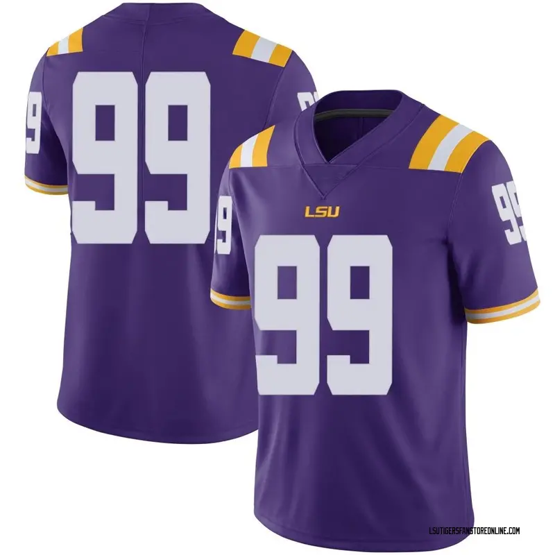 Limited Men's Jaquelin Roy LSU Tigers Purple Football College Jersey