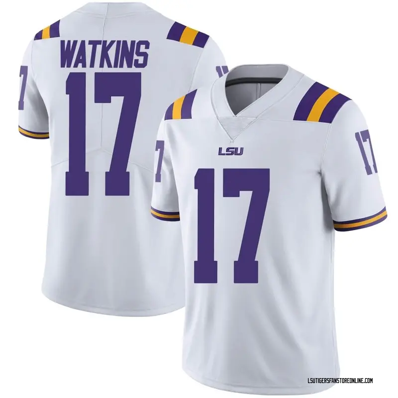 Limited Men's Jelani Watkins LSU Tigers White Football College Jersey