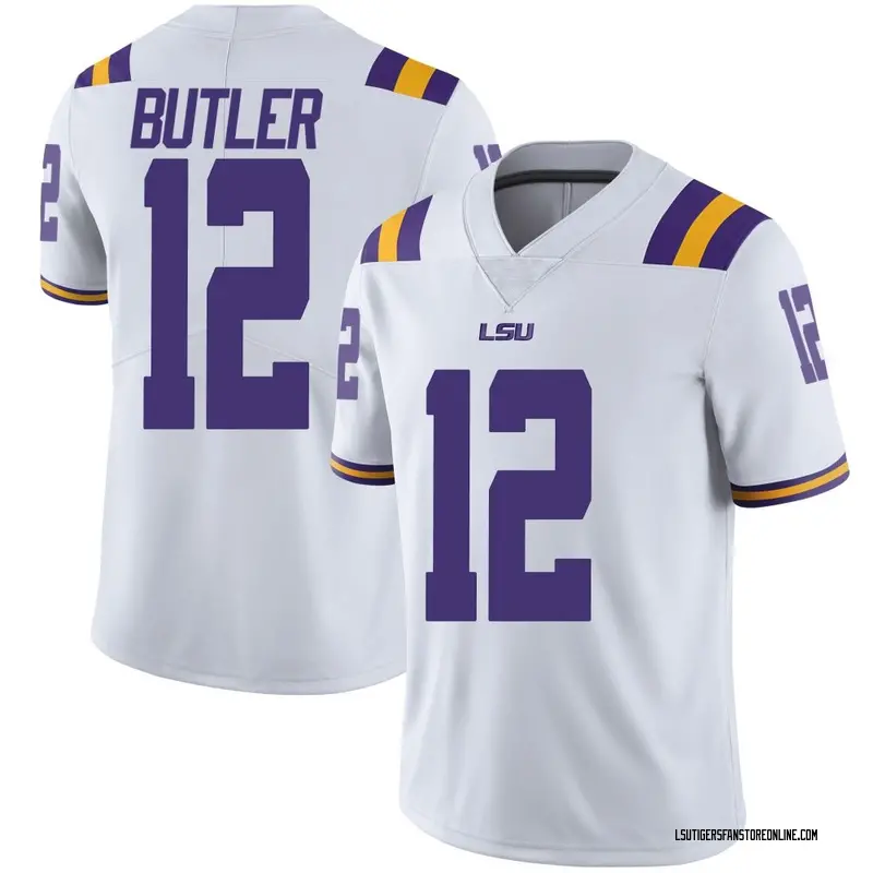 Limited Men's Jimari Butler LSU Tigers White Football College Jersey