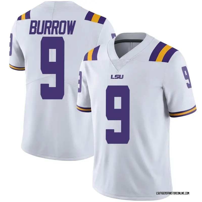Limited Men's Joe Burrow LSU Tigers White Football College Jersey