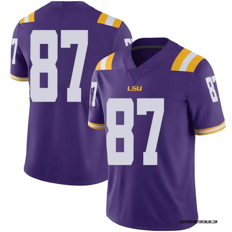Limited Men's Joey August LSU Tigers Purple Football College Jersey