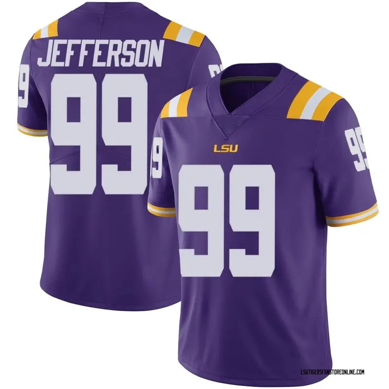 Limited Men's Jordan Jefferson LSU Tigers Purple Vapor Untouchable Football College Jersey