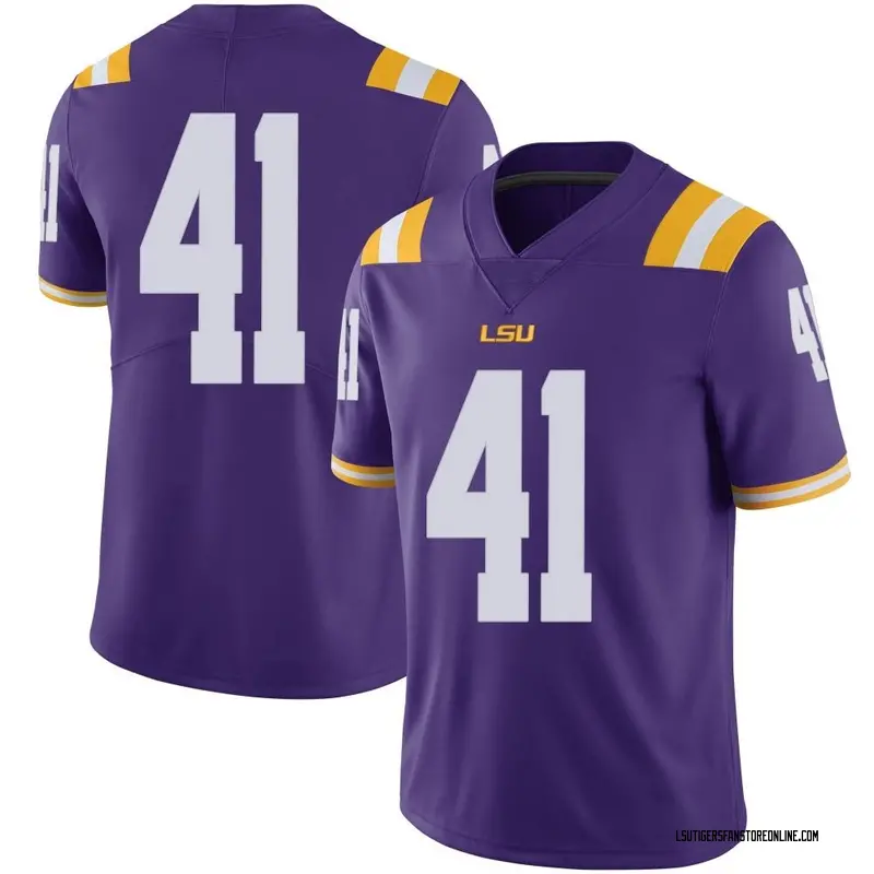 Limited Men's Justin Echols LSU Tigers Purple Football College Jersey