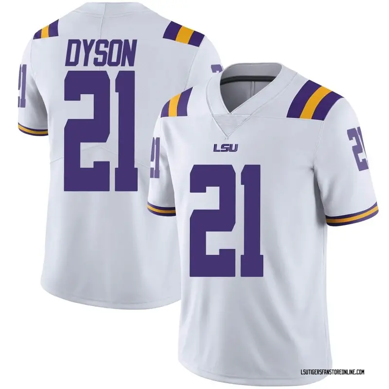 Limited Men's Knox Dyson LSU Tigers White Football College Jersey