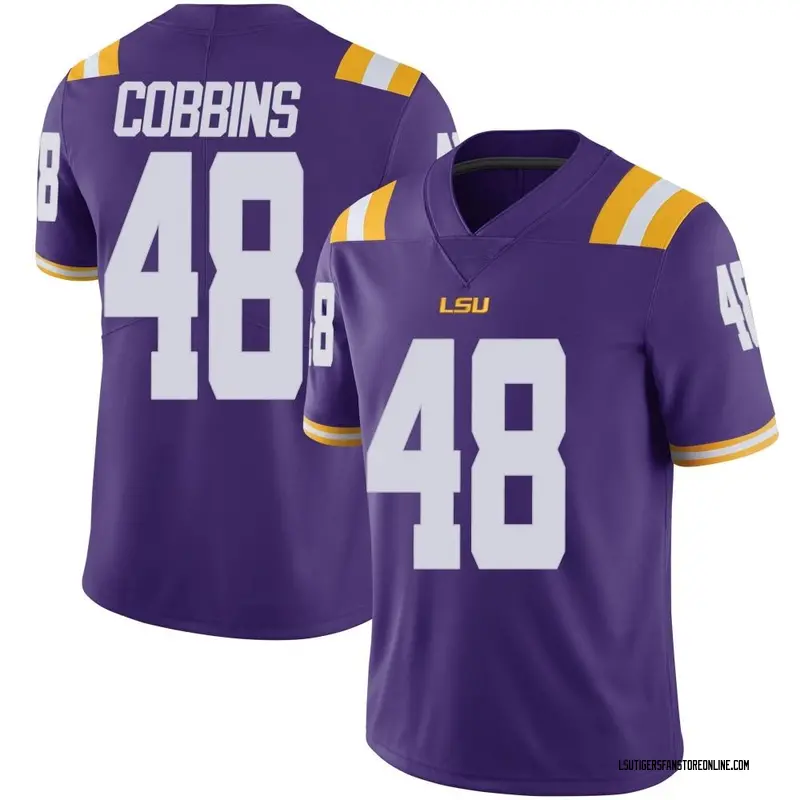 Limited Men's Kolaj Cobbins LSU Tigers Purple Vapor Untouchable Football College Jersey