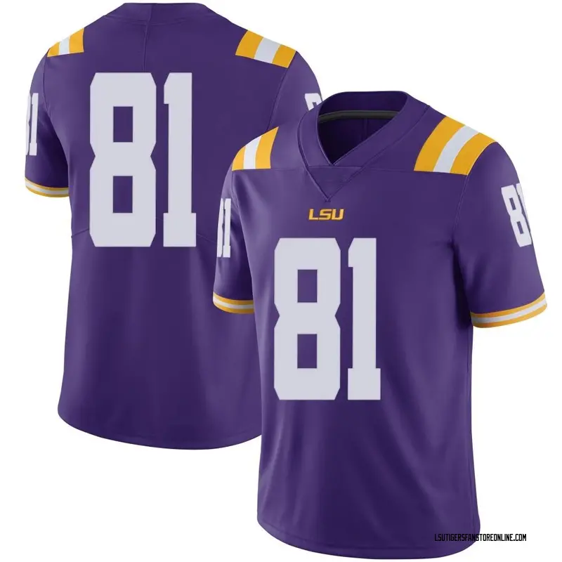 Limited Men's Landon Craig LSU Tigers Purple Football College Jersey