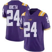 Limited Men's Landon Ibieta LSU Tigers Purple Vapor Untouchable Football College Jersey