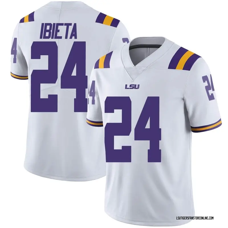 Limited Men's Landon Ibieta LSU Tigers White Football College Jersey