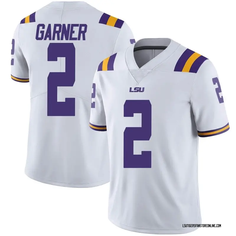 Limited Men's Mekhi Garner LSU Tigers White Football College Jersey