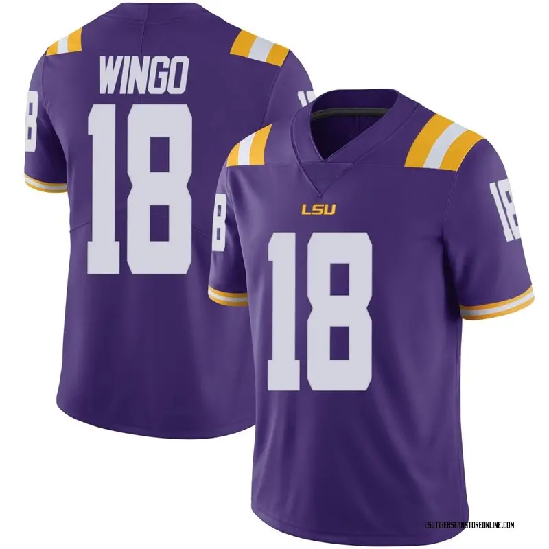 Limited Men's Mekhi Wingo LSU Tigers Purple Vapor Untouchable Football College Jersey