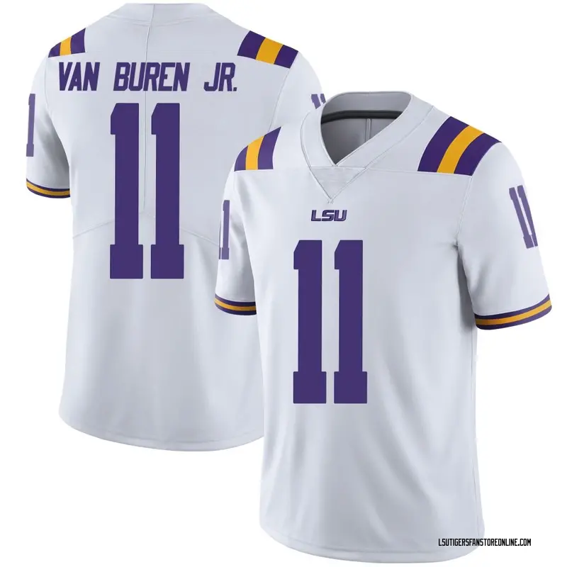 Limited Men's Michael Van Buren Jr. LSU Tigers White Football College Jersey