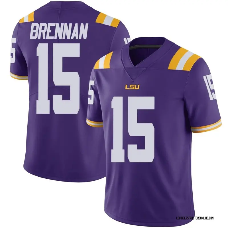 Limited Men's Myles Brennan LSU Tigers Purple Vapor Untouchable Football College Jersey