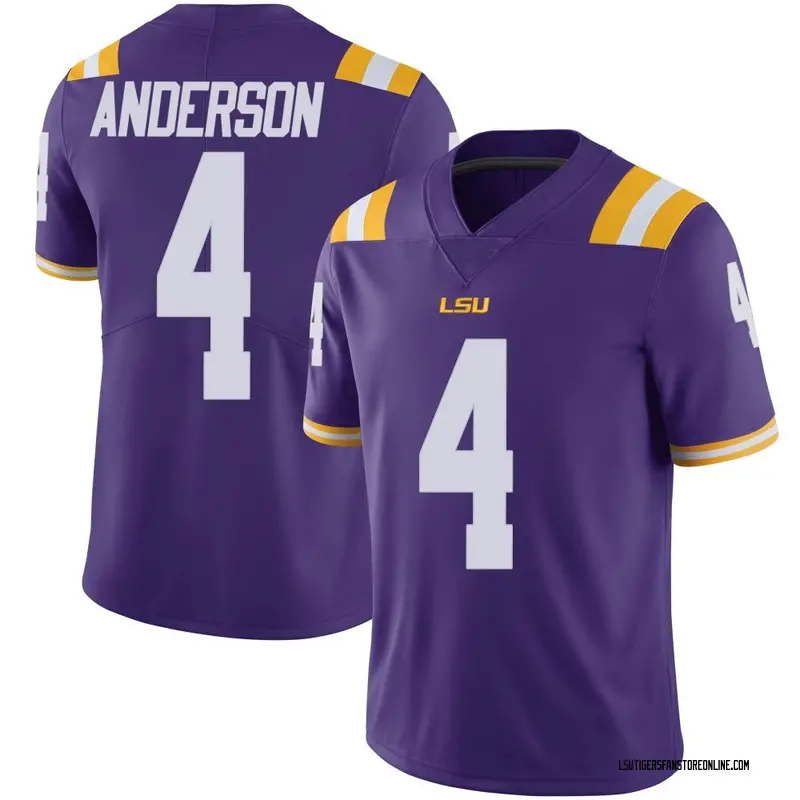 Limited Men's Nic Anderson LSU Tigers Purple Vapor Untouchable Football College Jersey