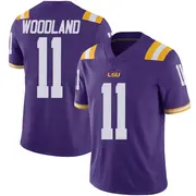 Limited Men's PJ Woodland LSU Tigers Purple Vapor Untouchable Football College Jersey