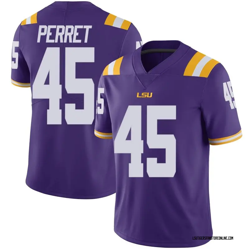 Limited Men's Sean Perret LSU Tigers Purple Vapor Untouchable Football College Jersey