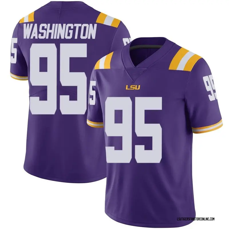 Limited Men's Shone Washington LSU Tigers Purple Vapor Untouchable Football College Jersey