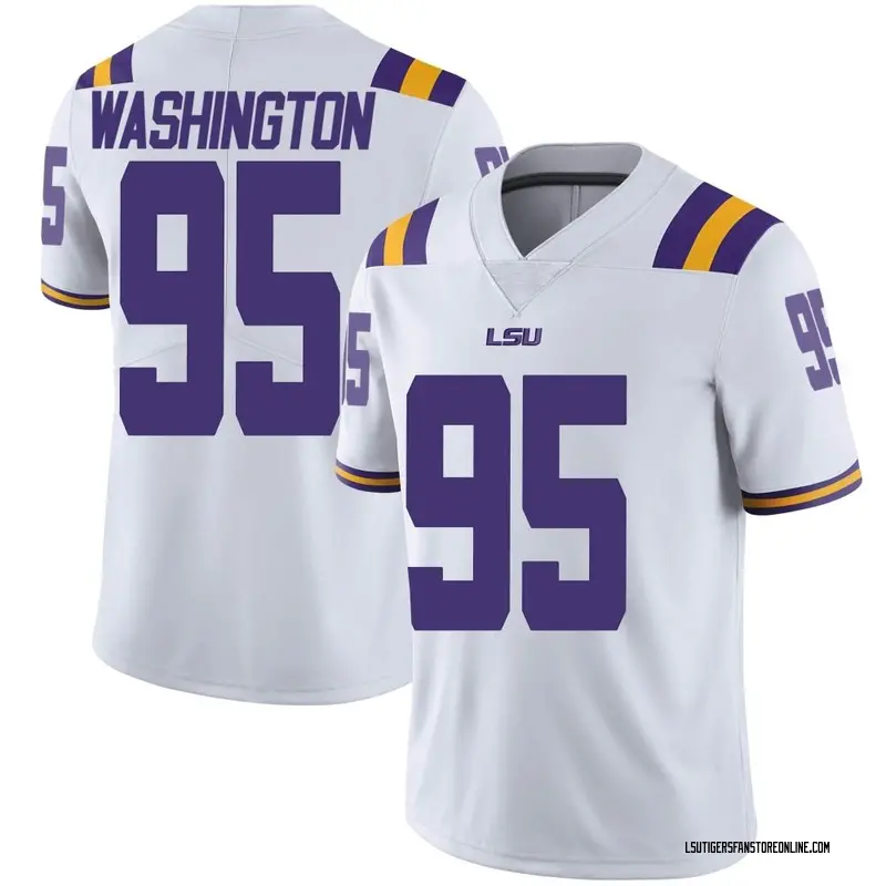 Limited Men's Shone Washington LSU Tigers White Football College Jersey
