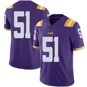 Limited Men's Silas Hall LSU Tigers Purple Football College Jersey