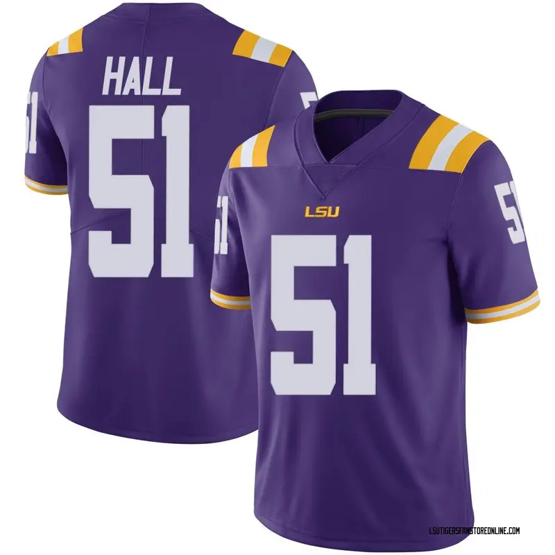 Limited Men's Silas Hall LSU Tigers Purple Vapor Untouchable Football College Jersey
