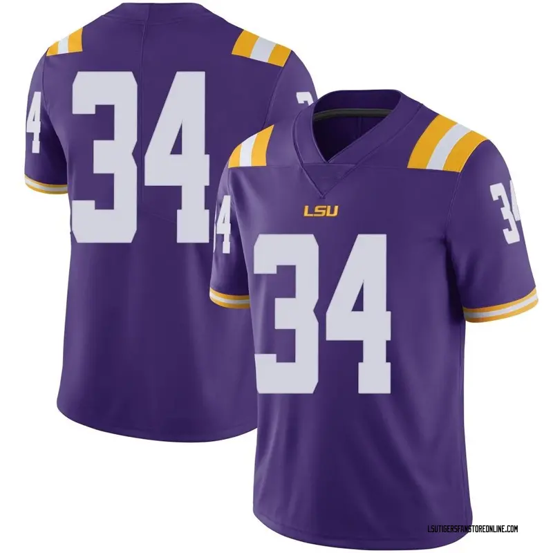 Limited Men's Skip Velotta LSU Tigers Purple Football College Jersey