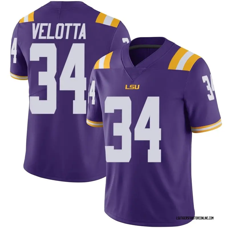 Limited Men's Skip Velotta LSU Tigers Purple Vapor Untouchable Football College Jersey