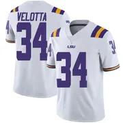Limited Men's Skip Velotta LSU Tigers White Football College Jersey
