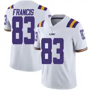 Limited Men's TaRon Francis LSU Tigers White Football College Jersey