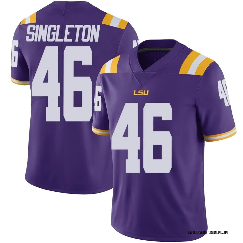 Limited Men's Tylen Singleton LSU Tigers Purple Vapor Untouchable Football College Jersey